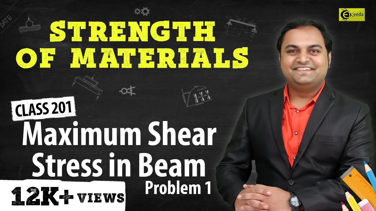Maximum Shear Stress in Beam - Problem 1 - Shear Stress in Beams - Strength of Materials