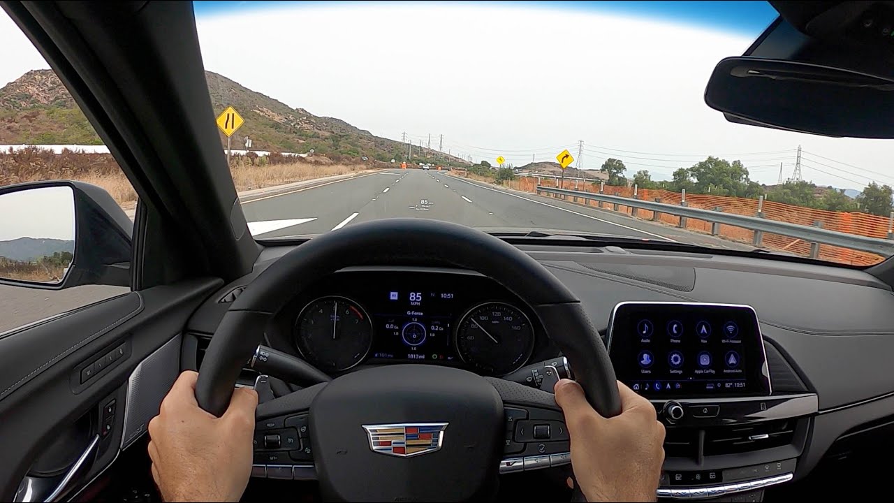 Тест-драйв Cadillac CT4-V 2020 года от первого лица (3D-аудио) (ASMR)