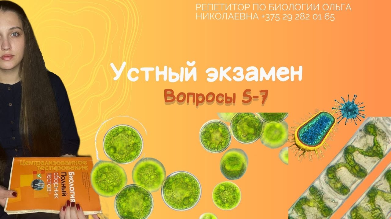 Целевое. Устный экзамен по биологии.  Вопросы 5-7