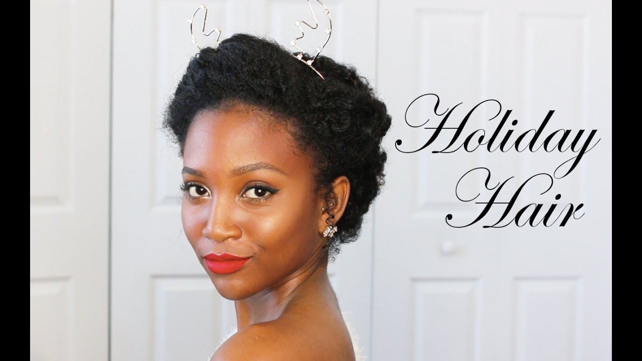 Quick Holiday Pin-up for Natural Hair. Protective Style | @zoeallamby