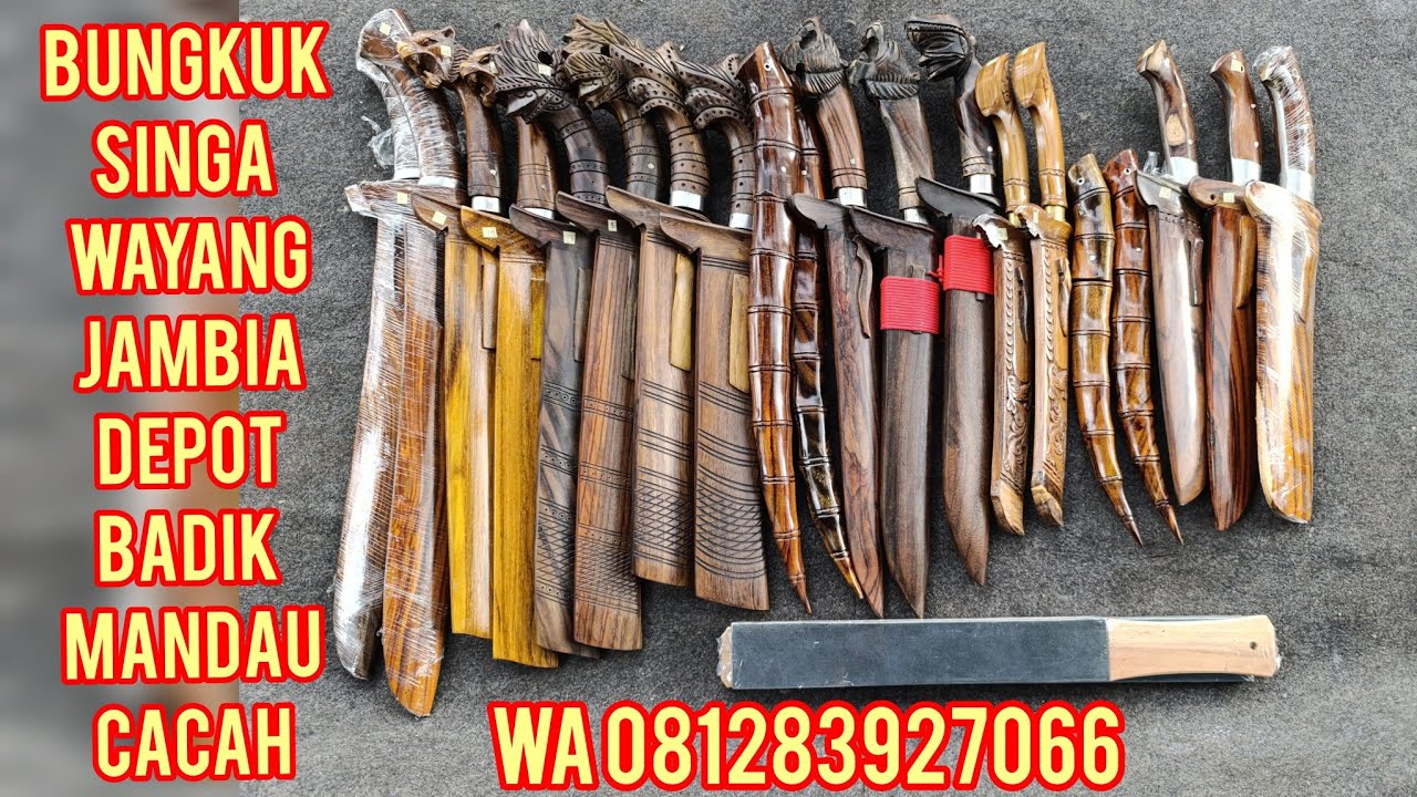 Bungkuk Singa WayangJambia cepot Badik mandau Cacah  cod WA 081283927066