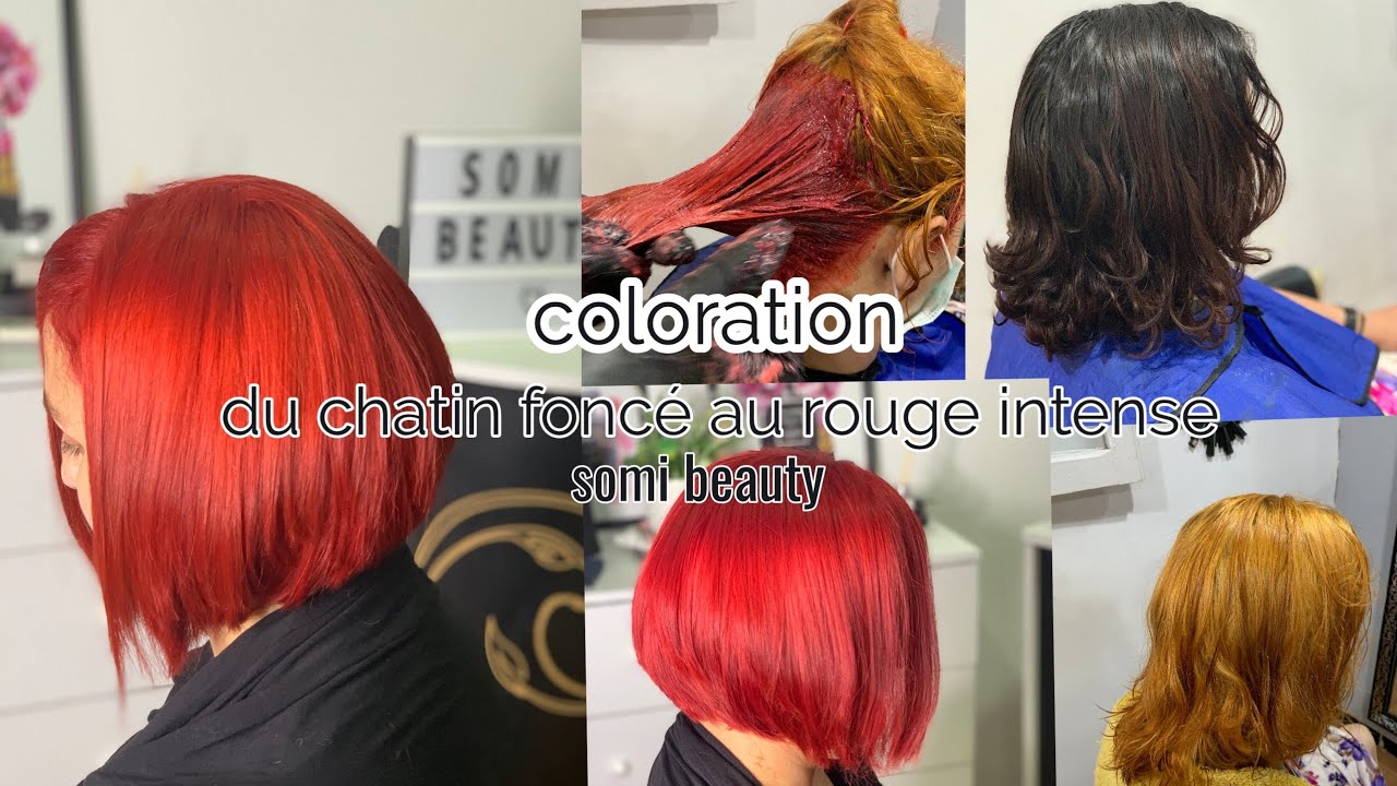 Changement radical d&eacute;coloration coloration coupe rouge intense