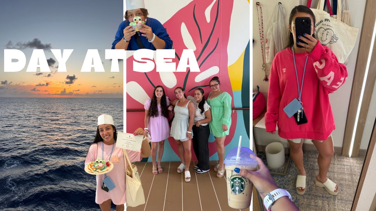 ICON OF THE SEAS VLOG: day 2 day at sea, sunrise, waterpark, cupcake decorating 