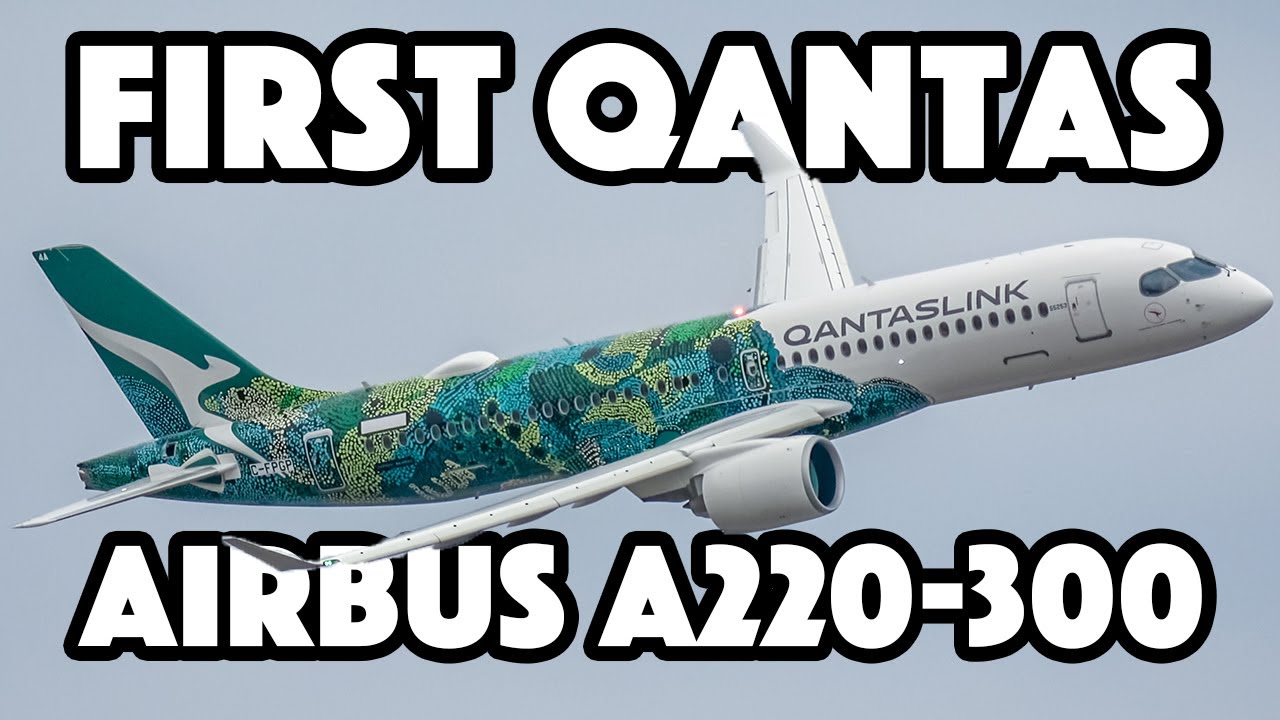 FIRST FLIGHT: QantasLink FIRST Airbus A220-300 departs Montreal (YMX/CYMX)