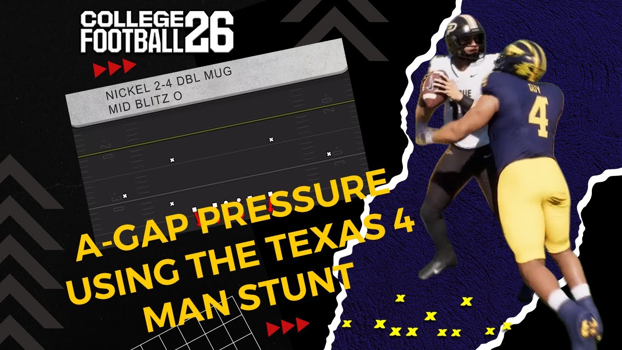 Mid Blitz 0: College Football 26 Nickel 2-4 Dbl Mug Effective Blitz Game!
