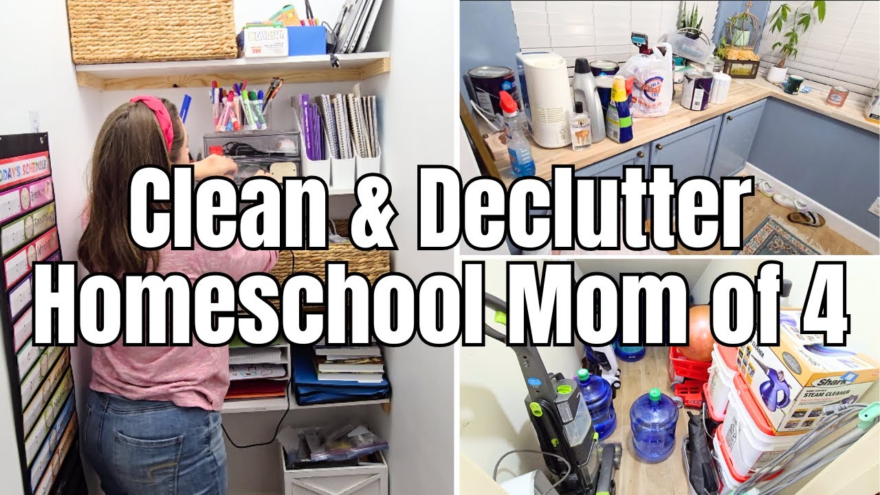 Clean and Declutter With Me: Homeschool Mom of 4