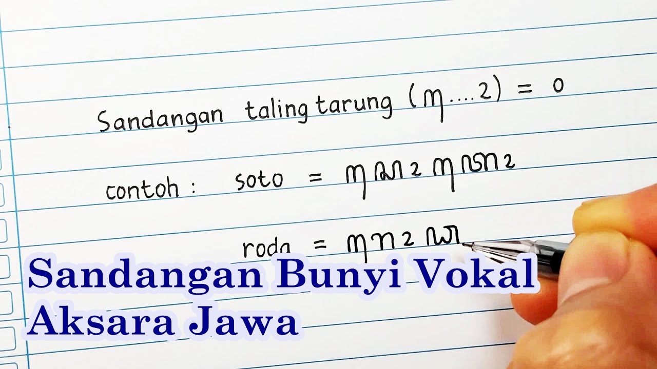Sandhangan Swara Aksara Jawa | Menulis Sandangan Bunyi Vokal
