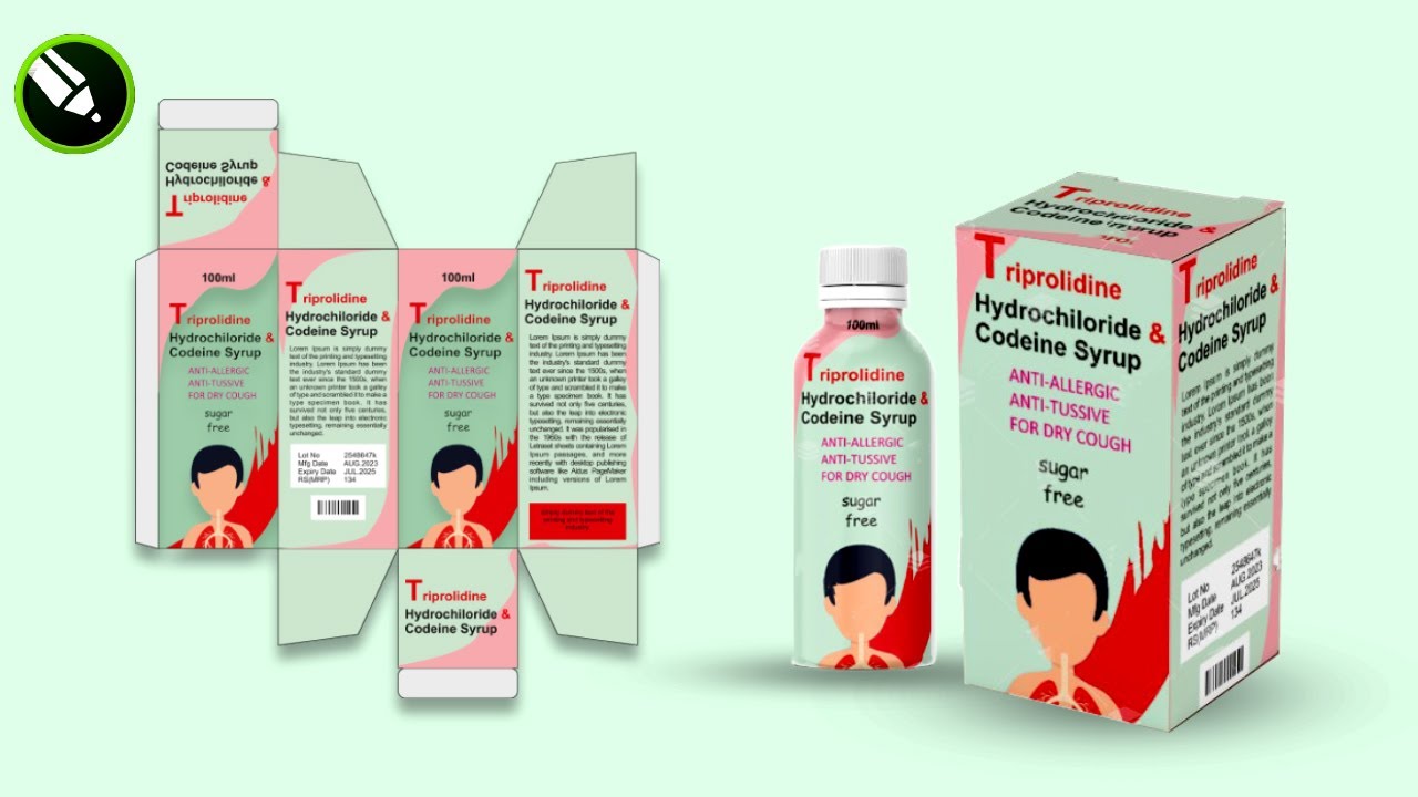 How to Make Medicine Syrup Box Packaging design in Coreldraw tutoria