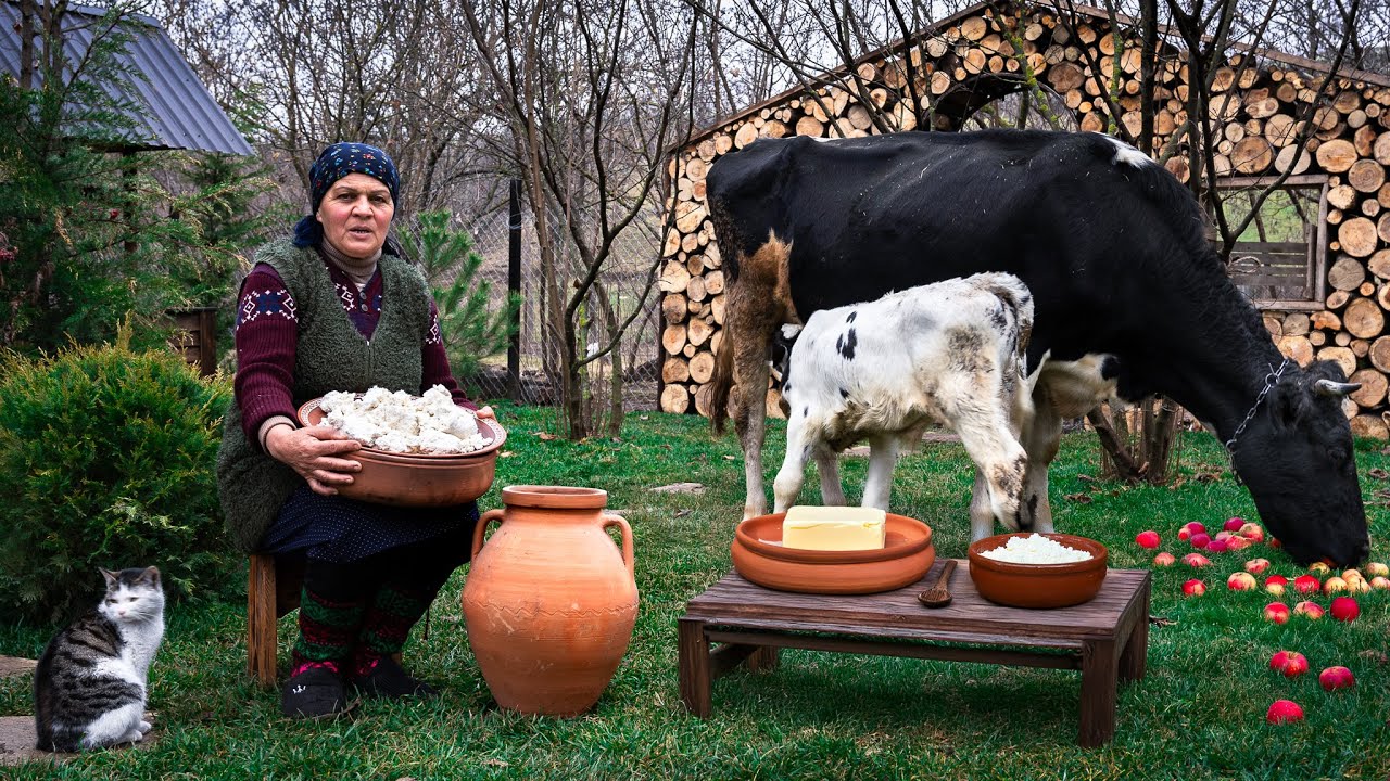 Village Style Butter & Cottage Cheese Made from Fresh Milk 🥛🍃
