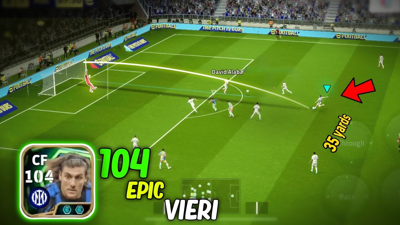 Omg! Phenomenal finishing epic card Christian Vieri is so goated 😮 efootball 26 