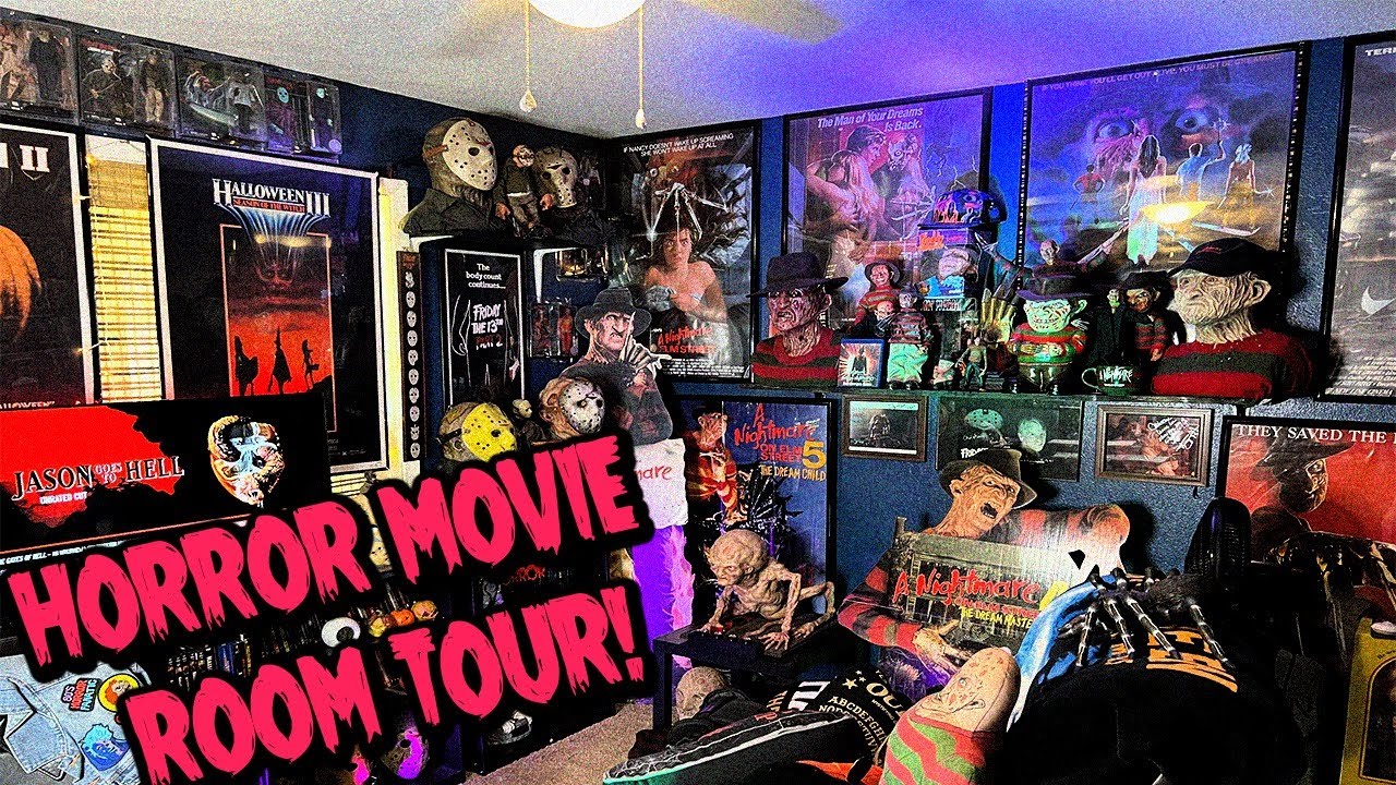 My Horror Movie Room Tour | Halloween Friday the 13th A Nightmare On Elm Street And More