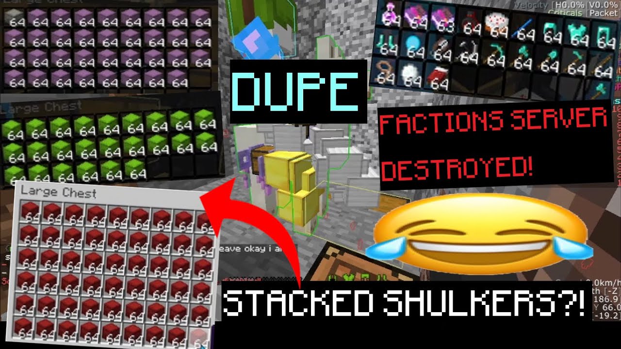 Destroying a p2w factions server with duping! (innocent players BANNED)(Map reset)