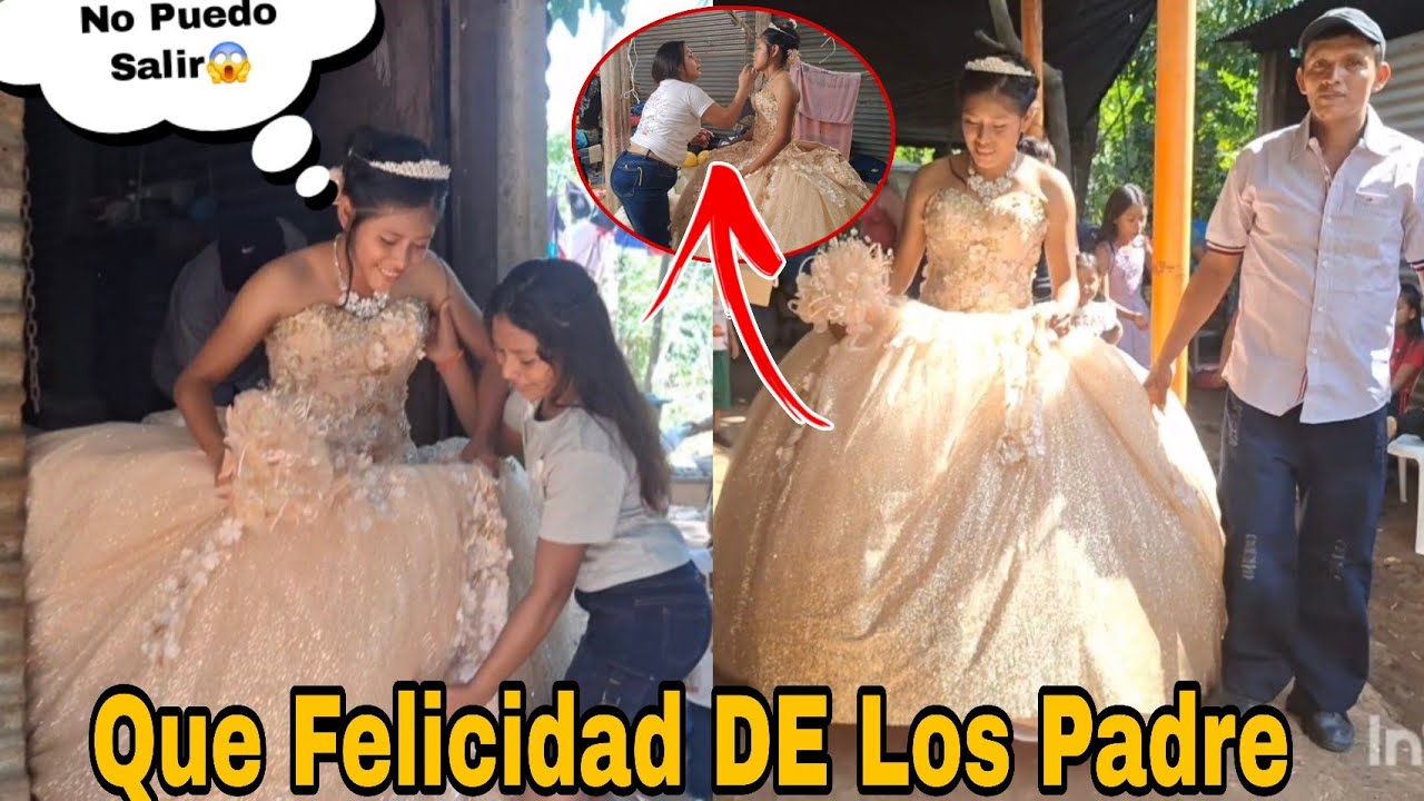 Quedo Hermosa Y Asi Sale Merlin Con Su Gran Vestido🥳😍Acompañado De Sus Padres/Era Demasiado Grande