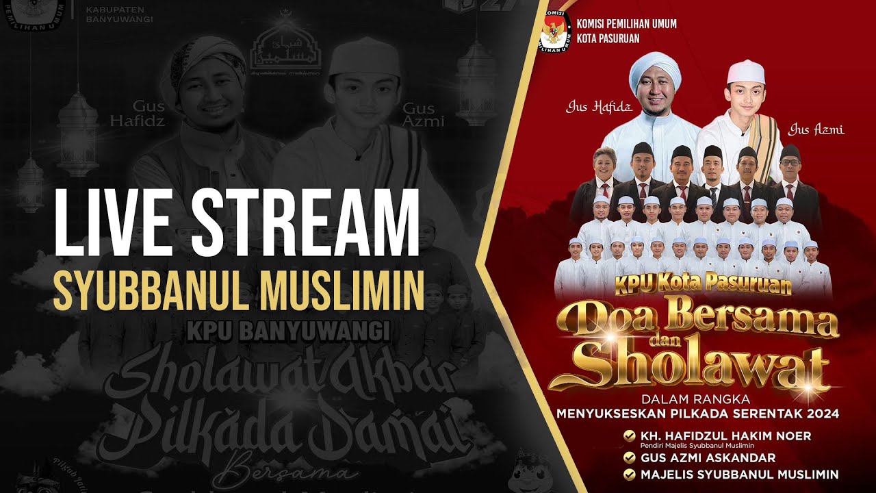 KPU PASURUAN BERSHOLAWAT BERSHOLAWAT BERSAMA MAJLIS TA'LIM  SYUBBANUL MUSLIMIN DAN GUZ AZMI