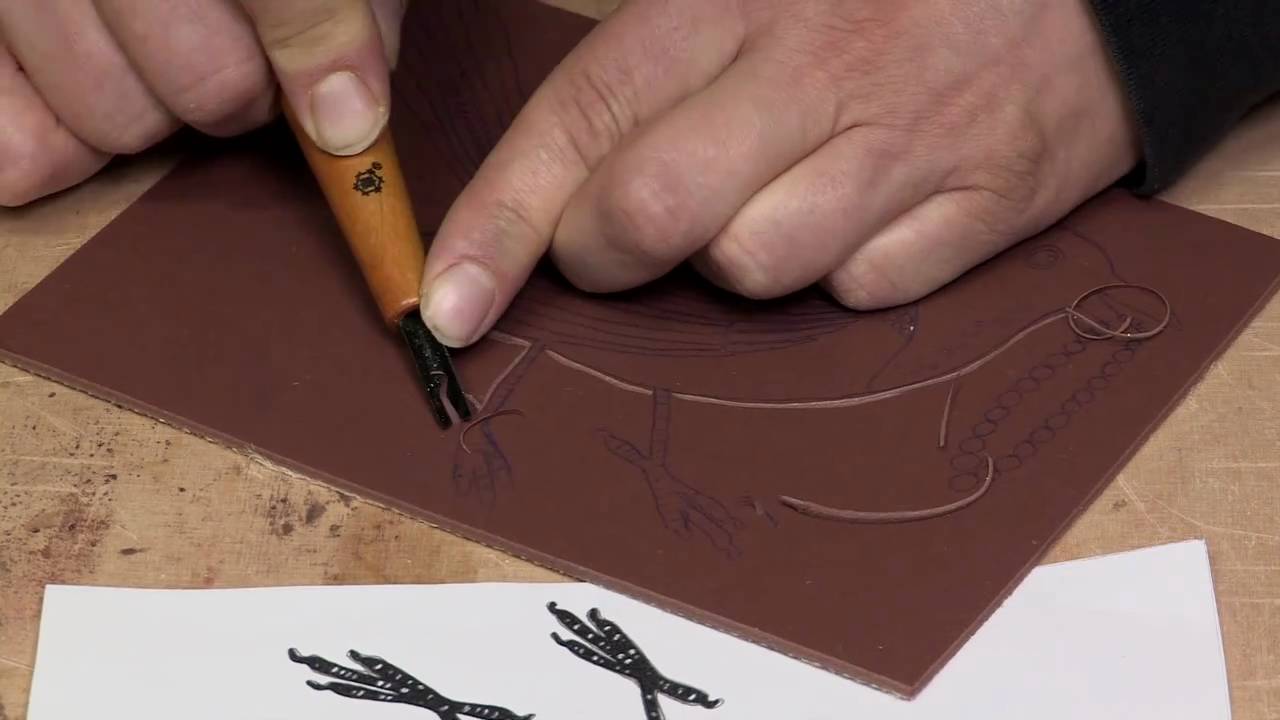 Making a linocut