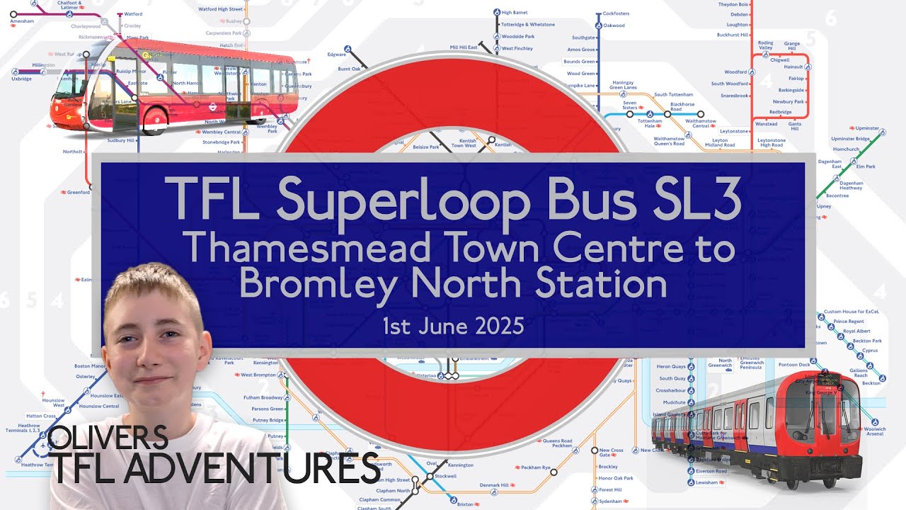 SUPERLOOP LONDON EXPRESS BUS ROUTE SL3 - Thamesmead Town Centre To Bromley North Station - 01.06.25