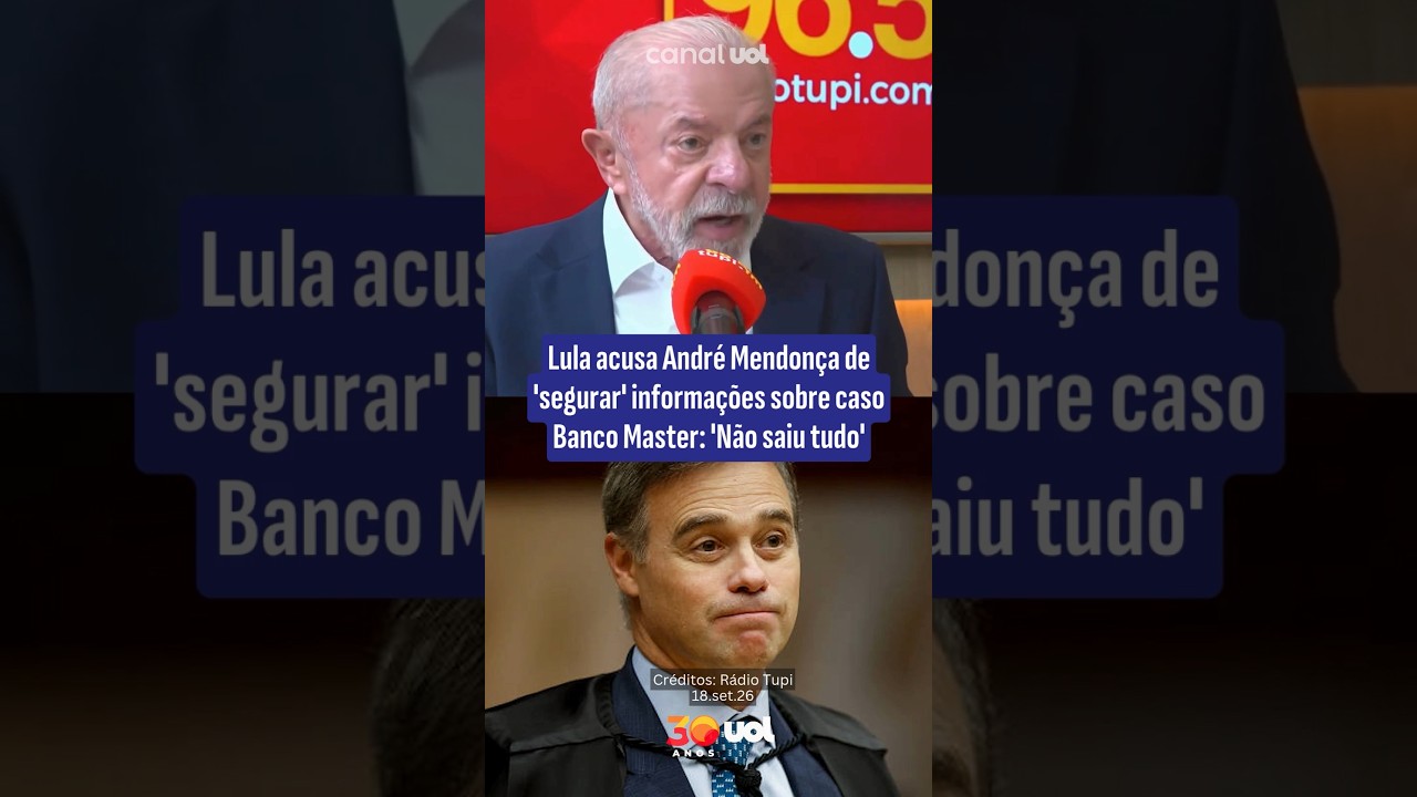 Lula acusa Andr&eacute; Mendon&ccedil;a de 'segurar' informa&ccedil;&otilde;es sobre caso Banco Master: 'N&atilde;o saiu tudo'