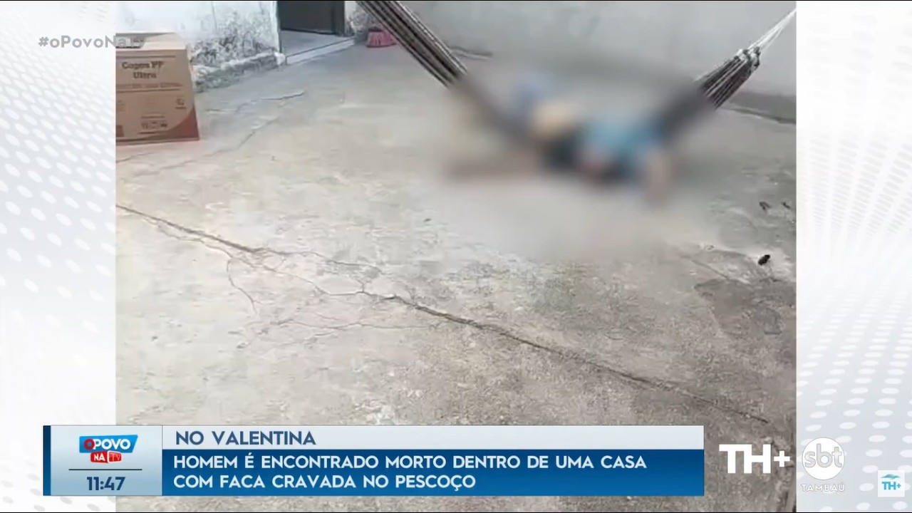 Homem é encontrado morto com faca cravada no pescoço - O Povo Na TV - 03 02 26