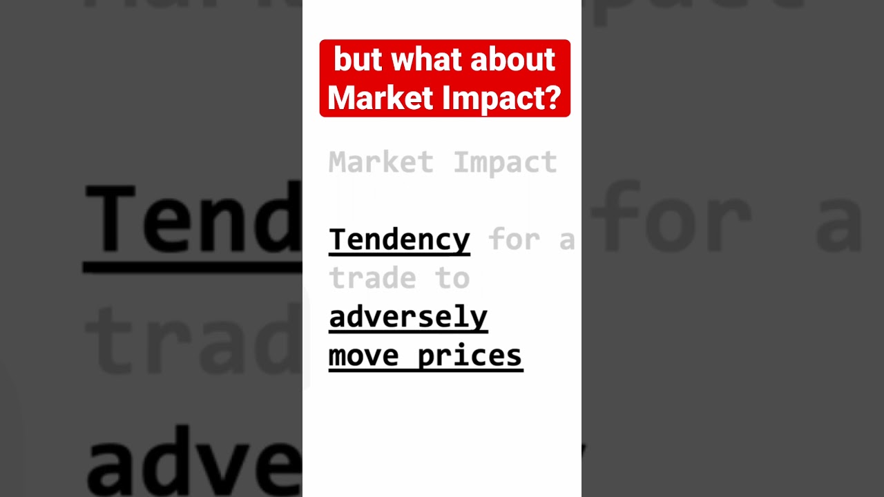 Quant Execution Models & Market Impact. Clearly Explained! #quanttrading  #hedgefund #algotrading