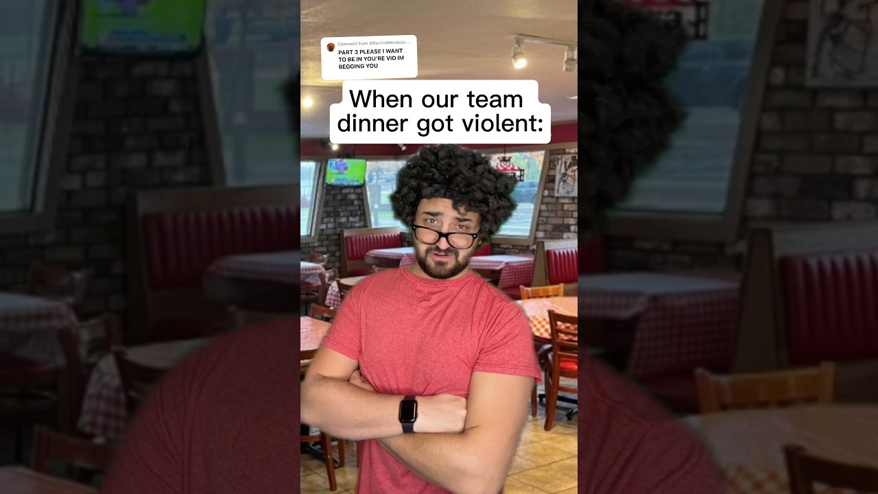 When our team dinner got violent #comedy #shorts