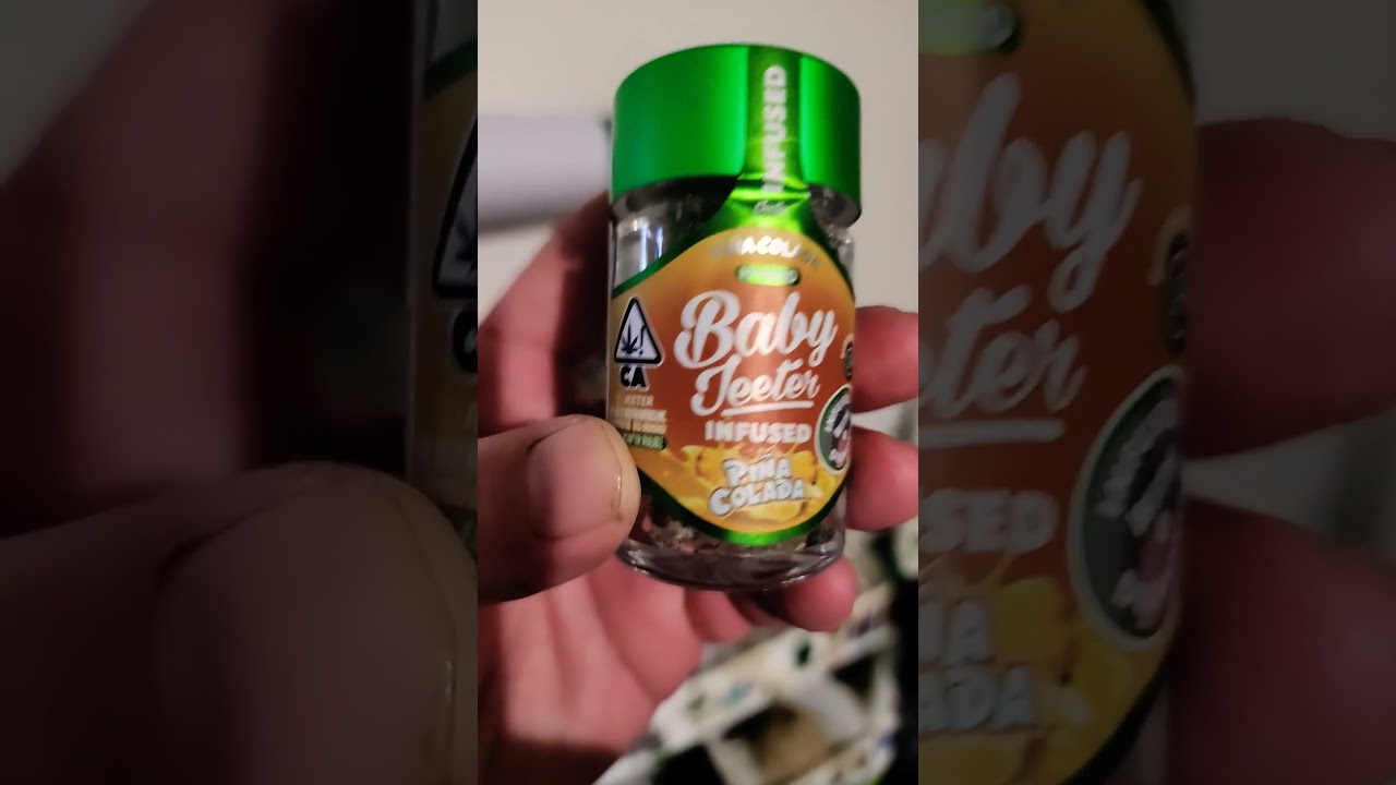 Готовый к употреблению сигарилл со вкусом пина колады от Baby Jeeter, общее содержание ТГК состав...