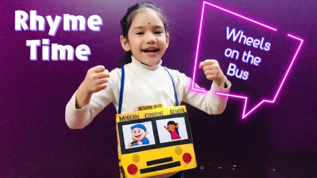 Wheels on the Bus, Nursery rhymes with actions, Craft ideas, Prop Idea, Poem recitation competition