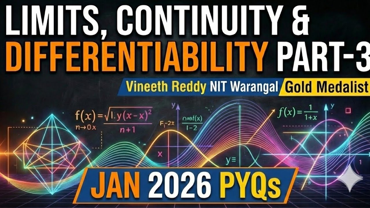 Limits Continuity Differentiability Jan 2026 PYQs Solved Part-3