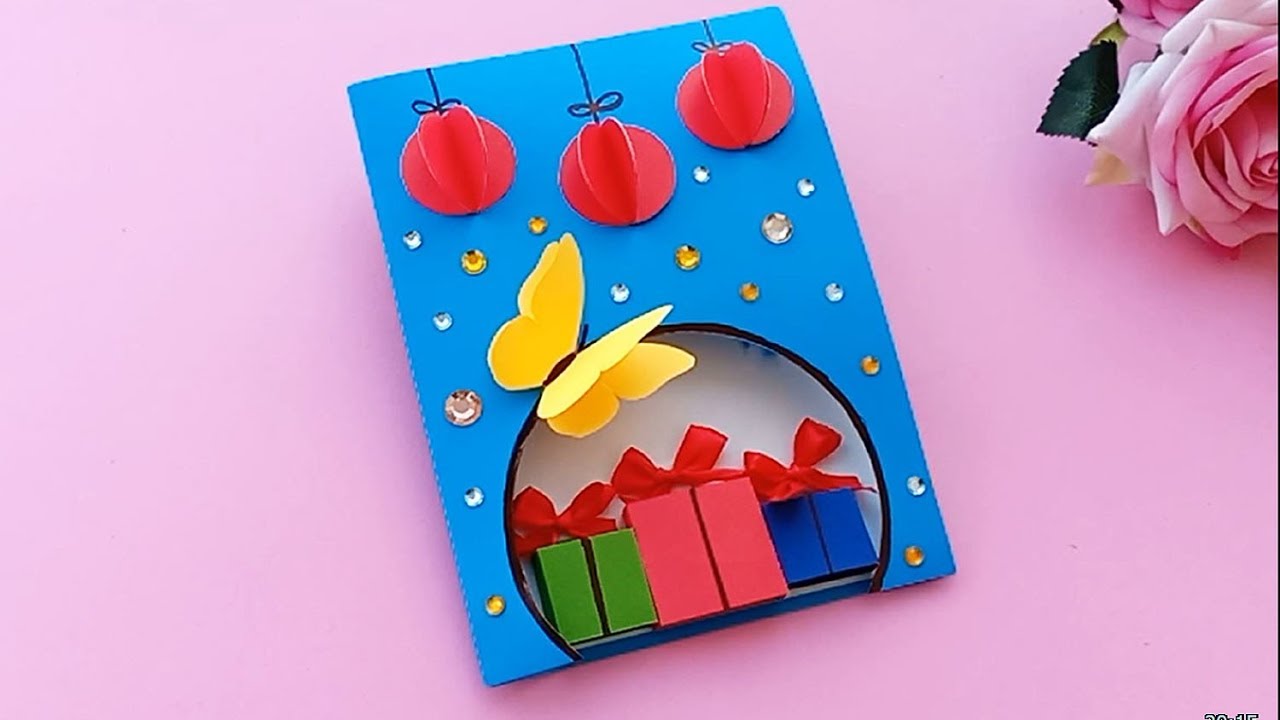 How to make 3D Christmas Card//Handmade easy card Tutorial