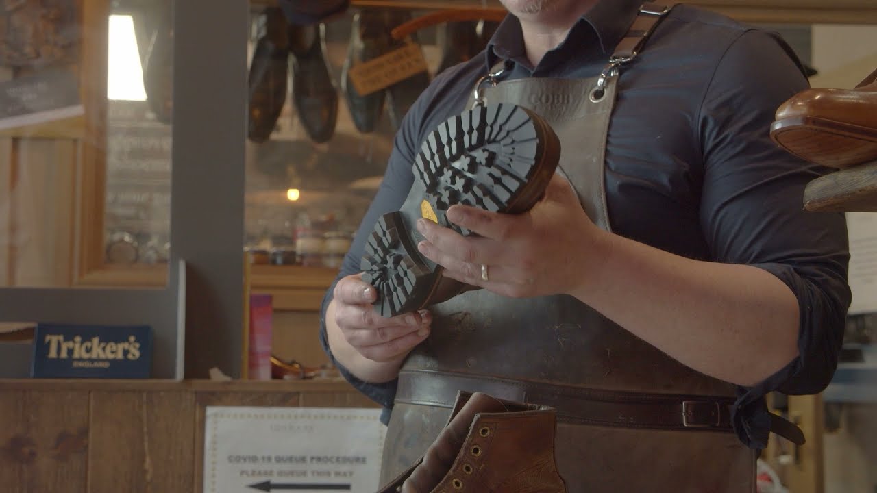 English Cobbler Restores A Pair Redwing Shoes