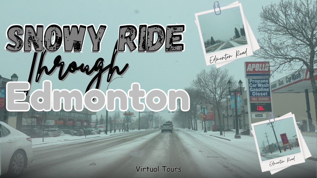 4K Driving in snow storm: Edmonton driving tour 2025 |Alberta| Canada| Winter Driving