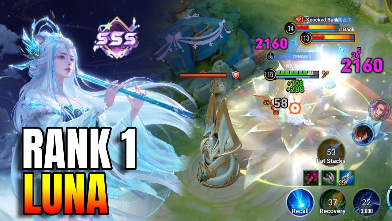 Top 1 Luna Plays! UNSTOPPABLE in High Rank