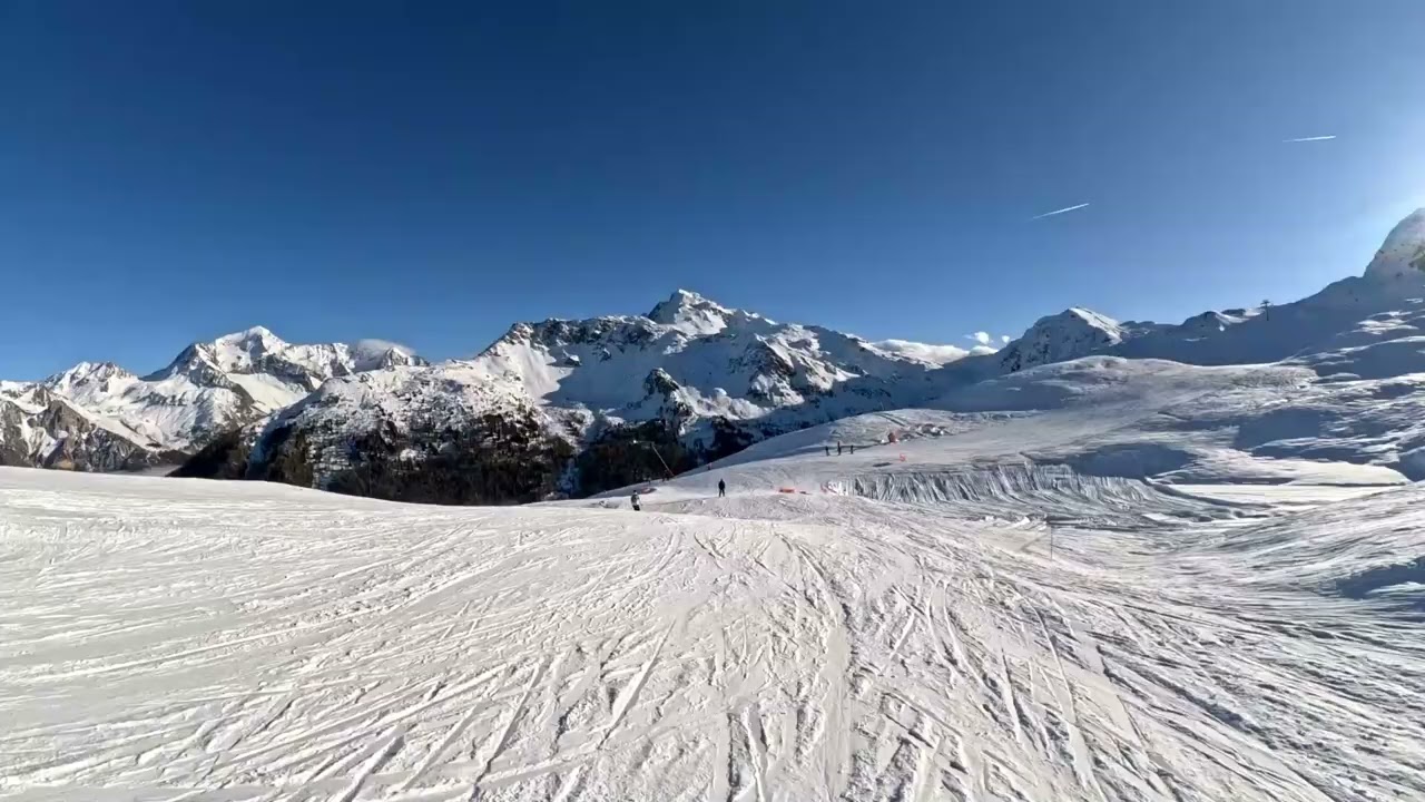 LA PLAGNE PARADISKI  FRANCE    -Carolley - CROZATS-    GoPro 12, 4K