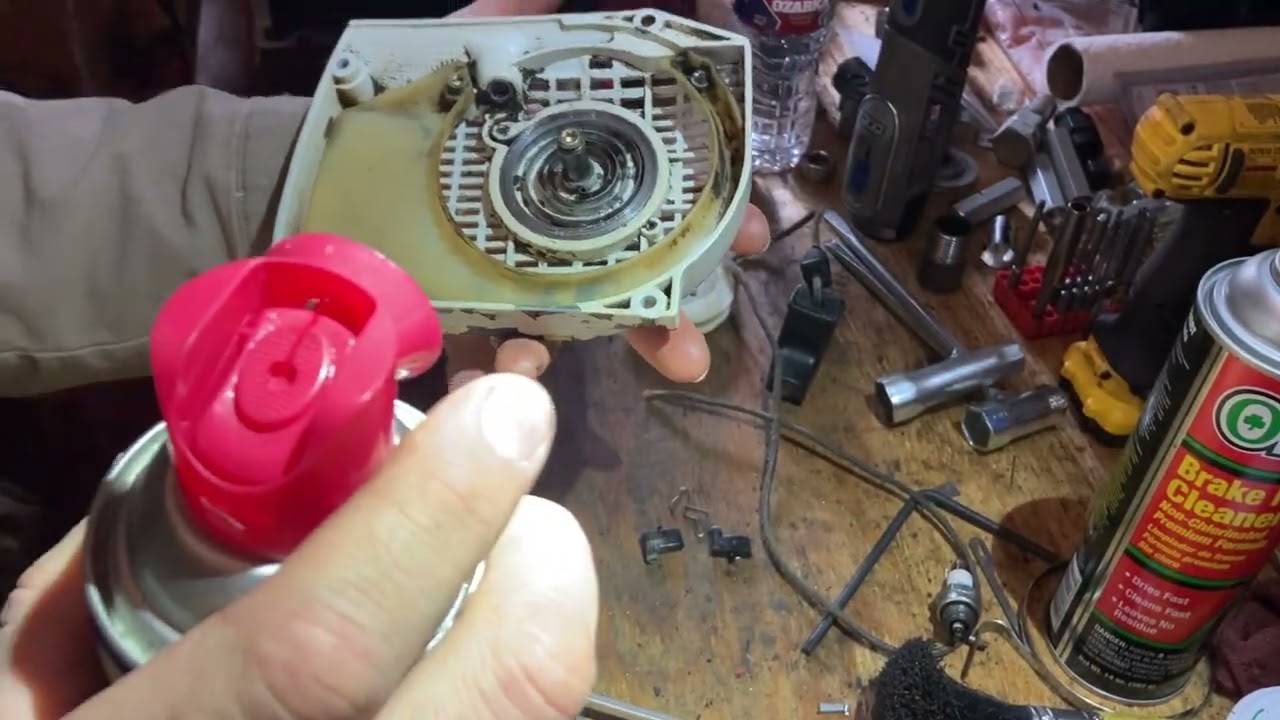 Squished 046 magnum, flywheel and muffler repair 