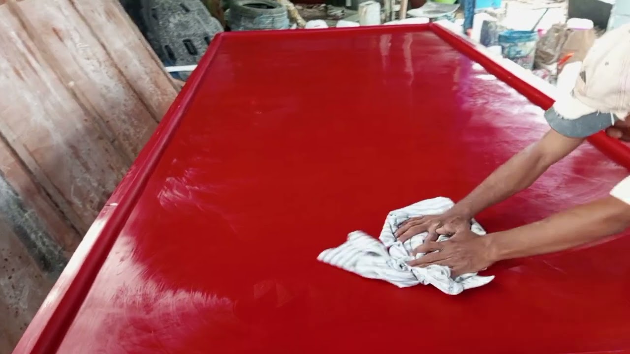 Pembuatan cetakan meja fiberglass/ onyx / solid surface