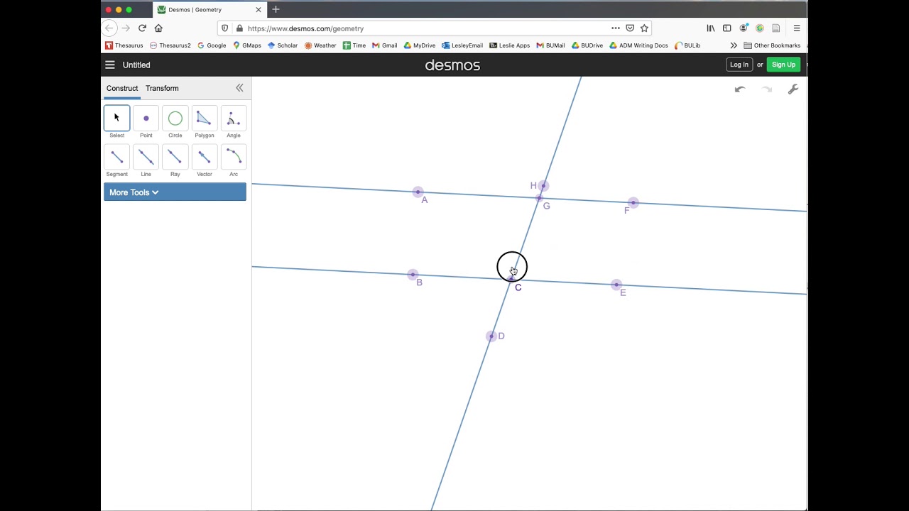 Drawing Parallel Lines and Corresponding Angles