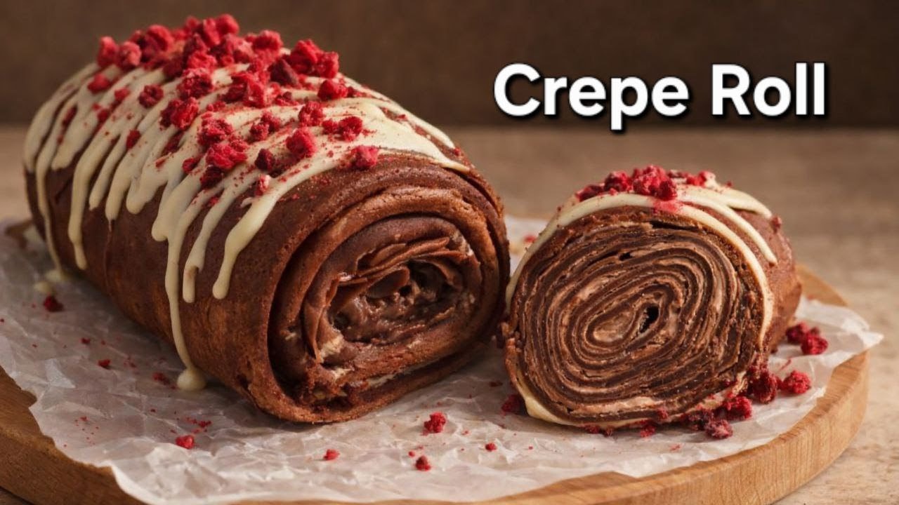 Crepe Roll with Nutella | Easy Chocolate Dessert