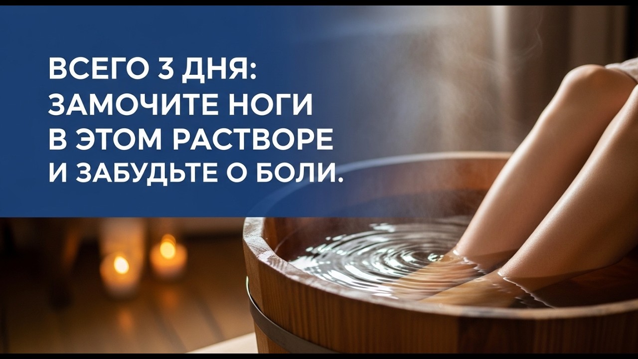 Всего 3 дня: опустите ноги в этот раствор и забудьте о боли