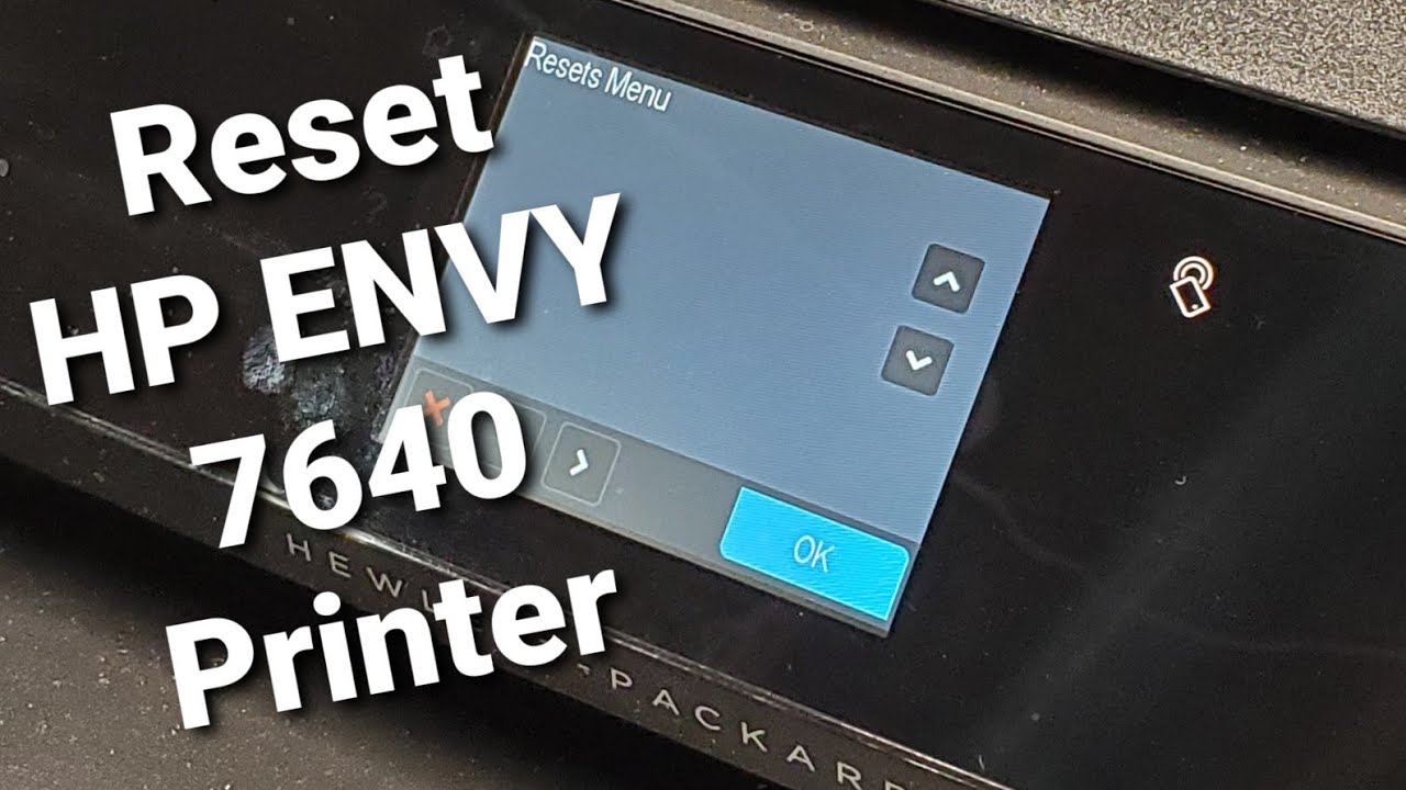 Reset HP ENVY 7640 Printer Access Hidden Factory Support Menu