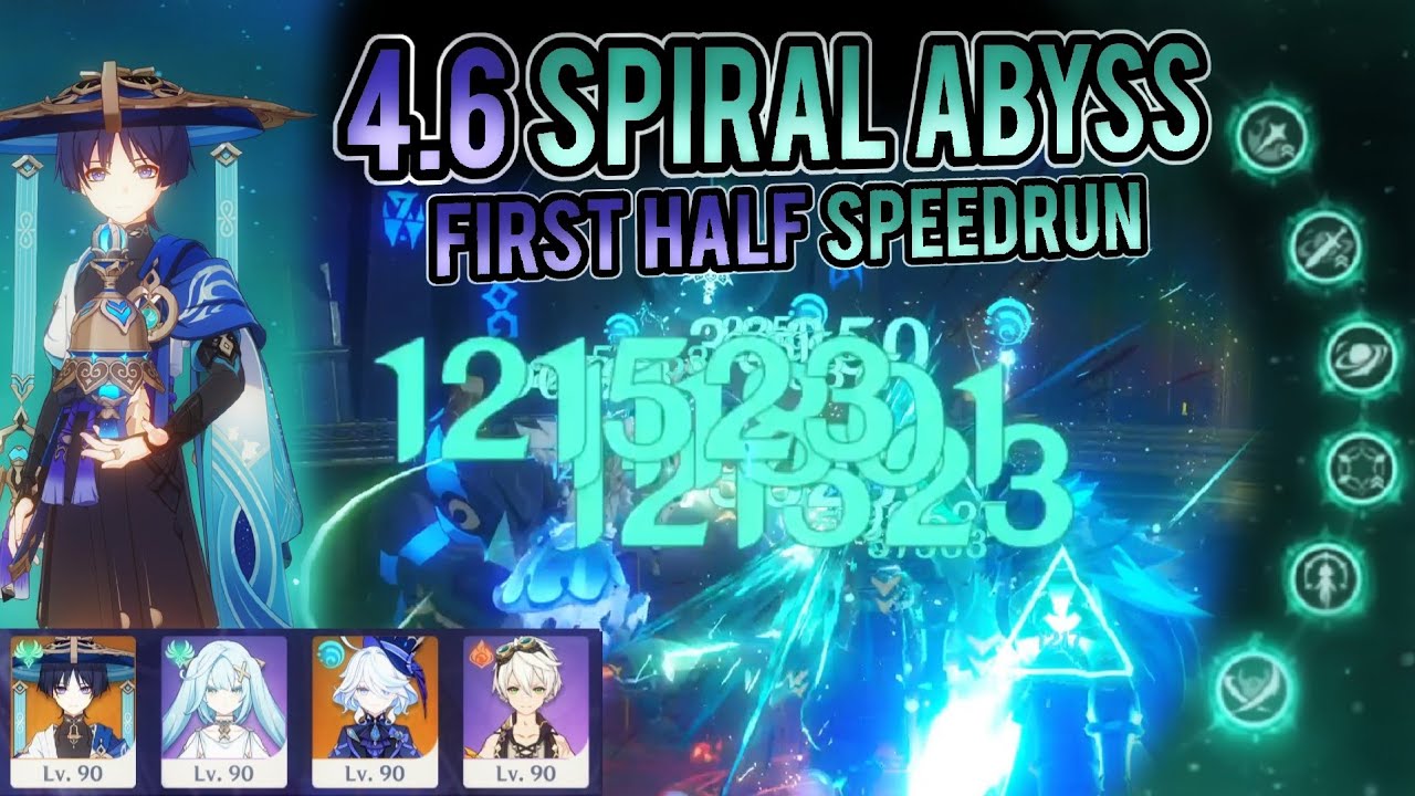 C6 R5 Wanderer 4.6 Spiral Abyss Floor 12 First Half Speedrun [Genshin Impact]