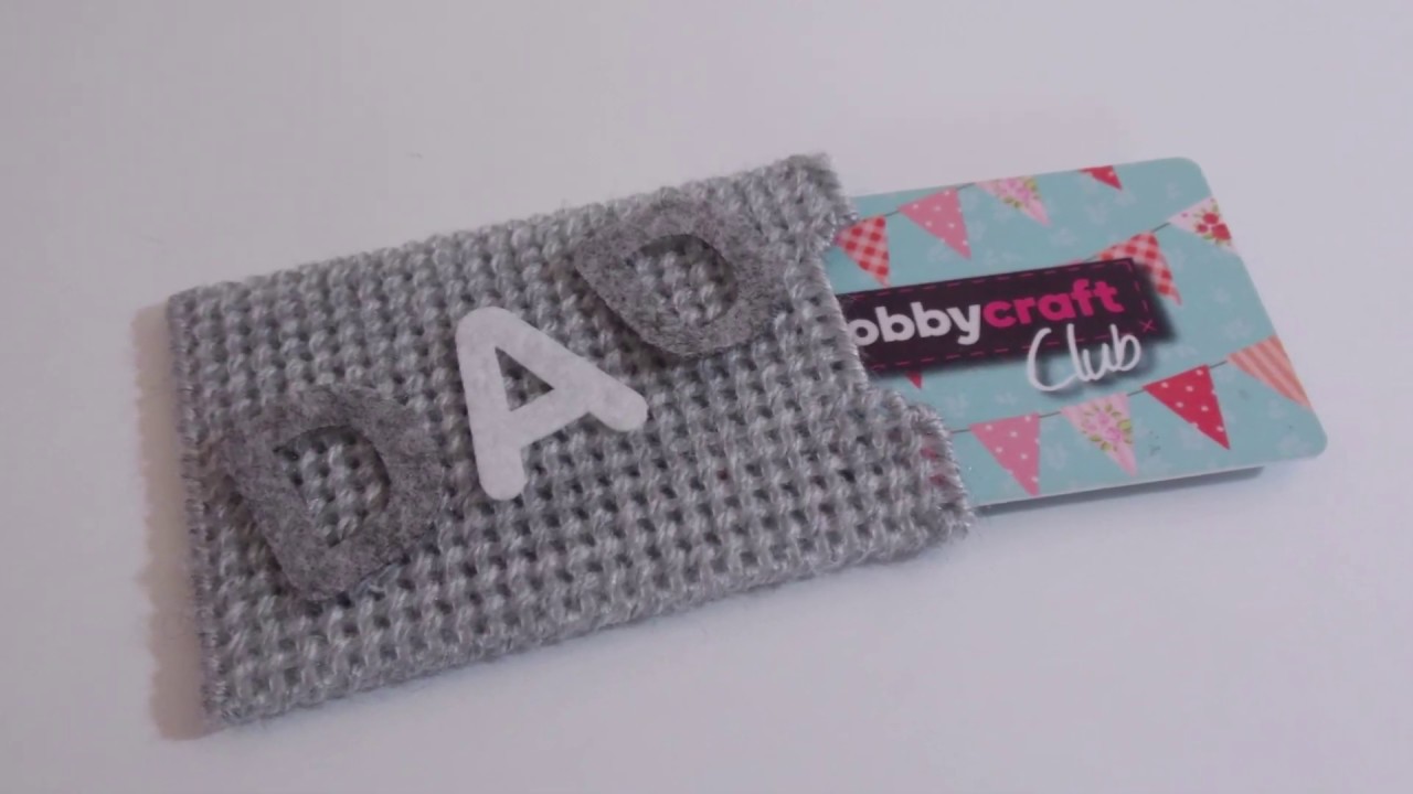 How to make a plastic canvas DAD Gift Card/Credit card Holder for Father's Day