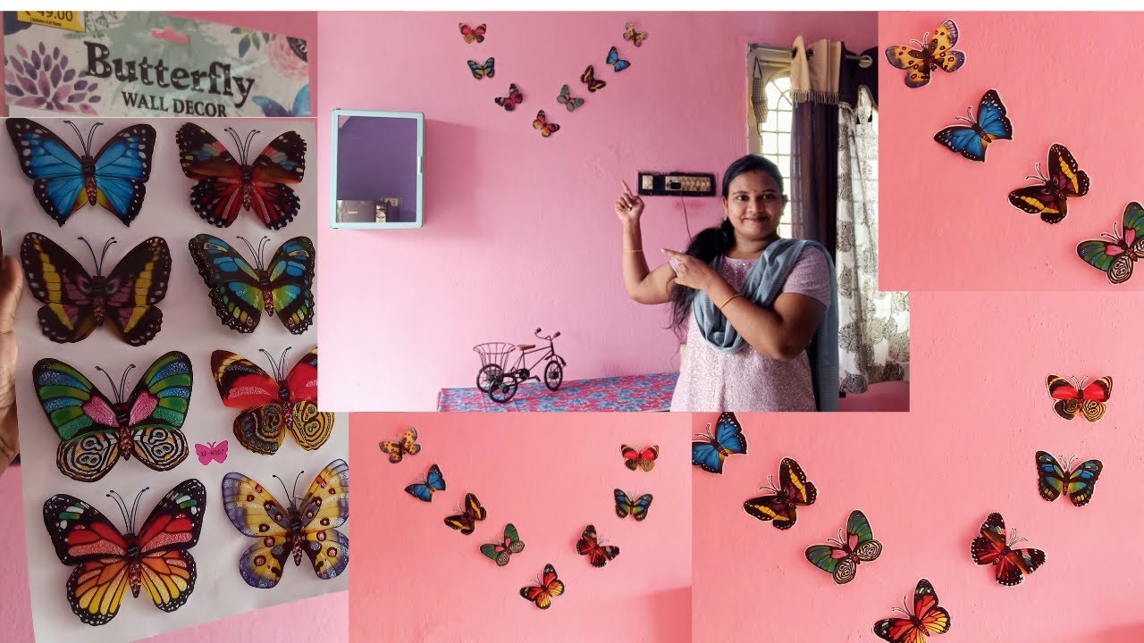 Butterfly wall decor|D-mart wall decor|How to Stick Butterfly stickers|Best wall stickers at d mart