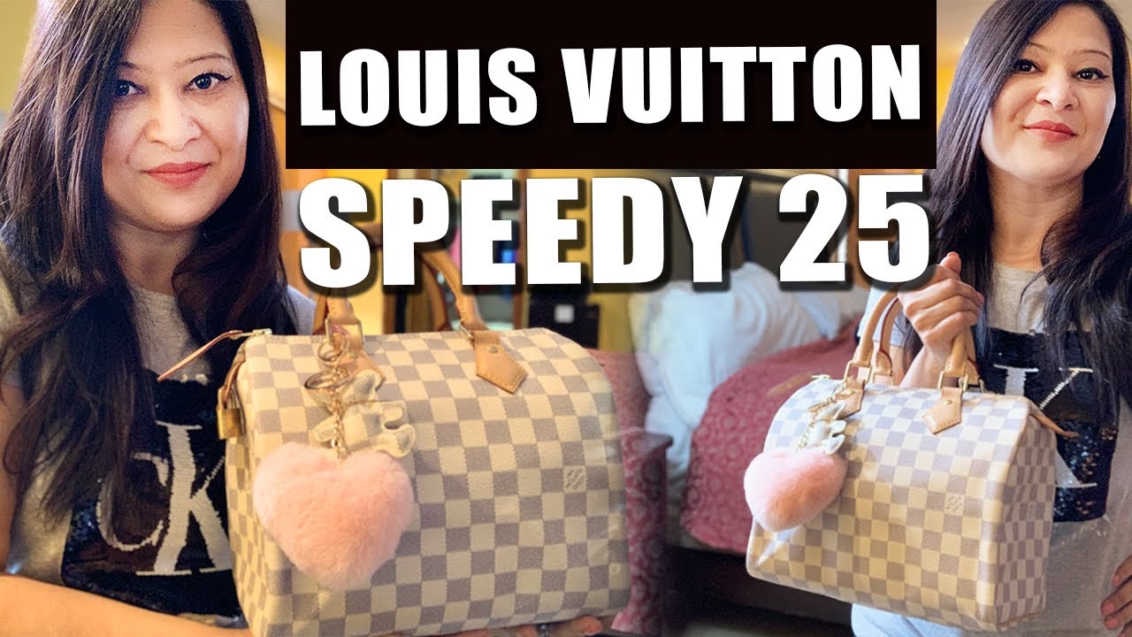 LOUIS VUITTON SPEEDY 25 | DAMIER AZUR | PROS & CONS | SEEMA MAZHAR