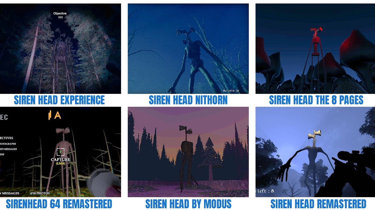 Siren Head 1, 2, 3, 4, 5, 6 Full Gameplay | Siren Head Remastered