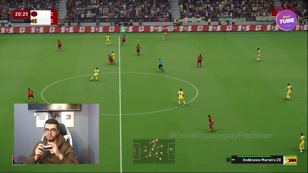 🎮 Angola vs Zimb&aacute;bue Hoje | CAN 2025 | Simula&ccedil;&atilde;o Realista eFootball PES 2021