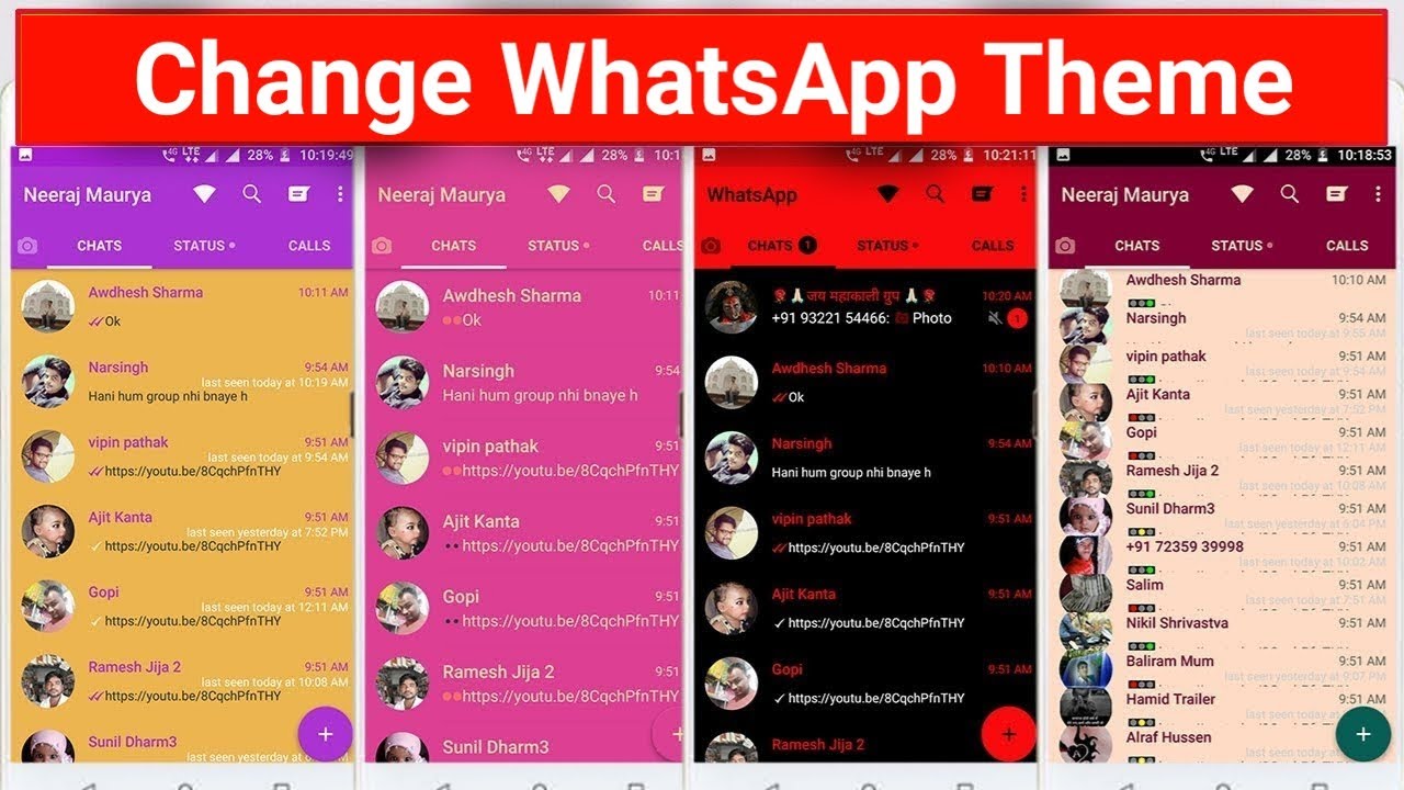 Change WhatsApp Theme And Home Screen Background | WhatsApp Ke Theme Colour Kaise Change Karte Hain