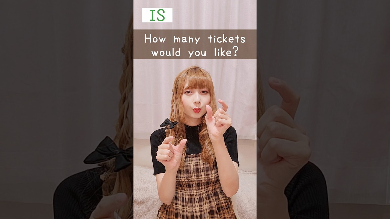 International Sign Language (IS) &ldquo;How many tickets would you like?&rdquo; | Beginner Lesson for Deaf #deaf