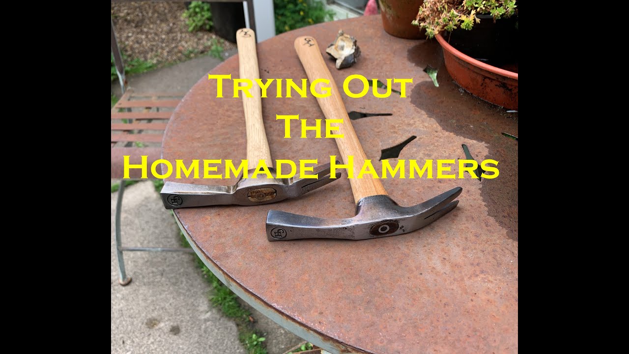 Trying out my homemade hammers.