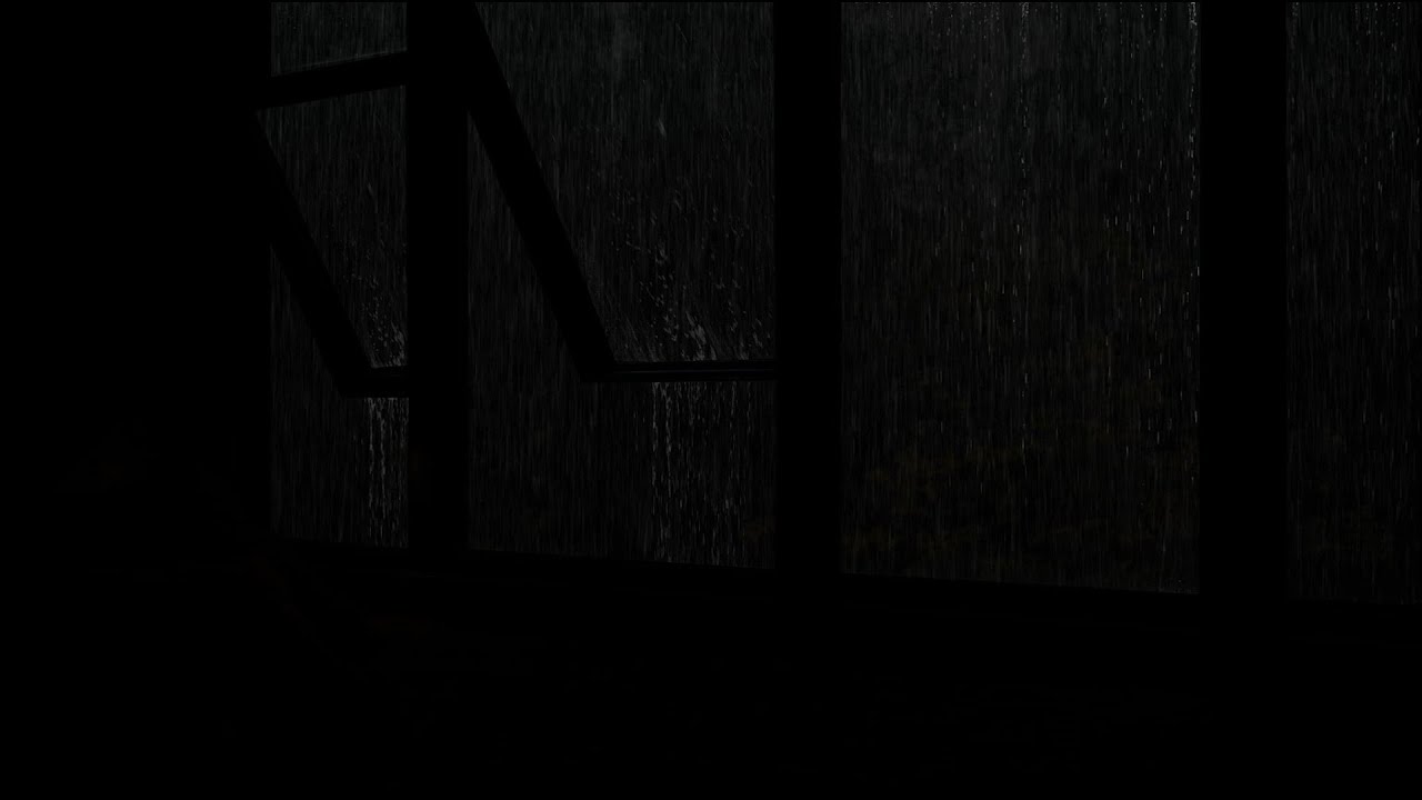 Soothing Forest Rain 🌧️ Dark Bedroom Night Ambience (No Ads) for Deep Sleep & Relaxation
