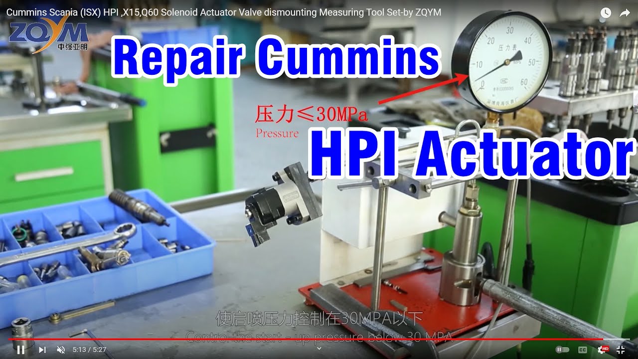 Cummins Scania (ISX) HPI ,X15,Q60 Solenoid Actuator Valve dismounting Measuring Tool Set-by ZQYM