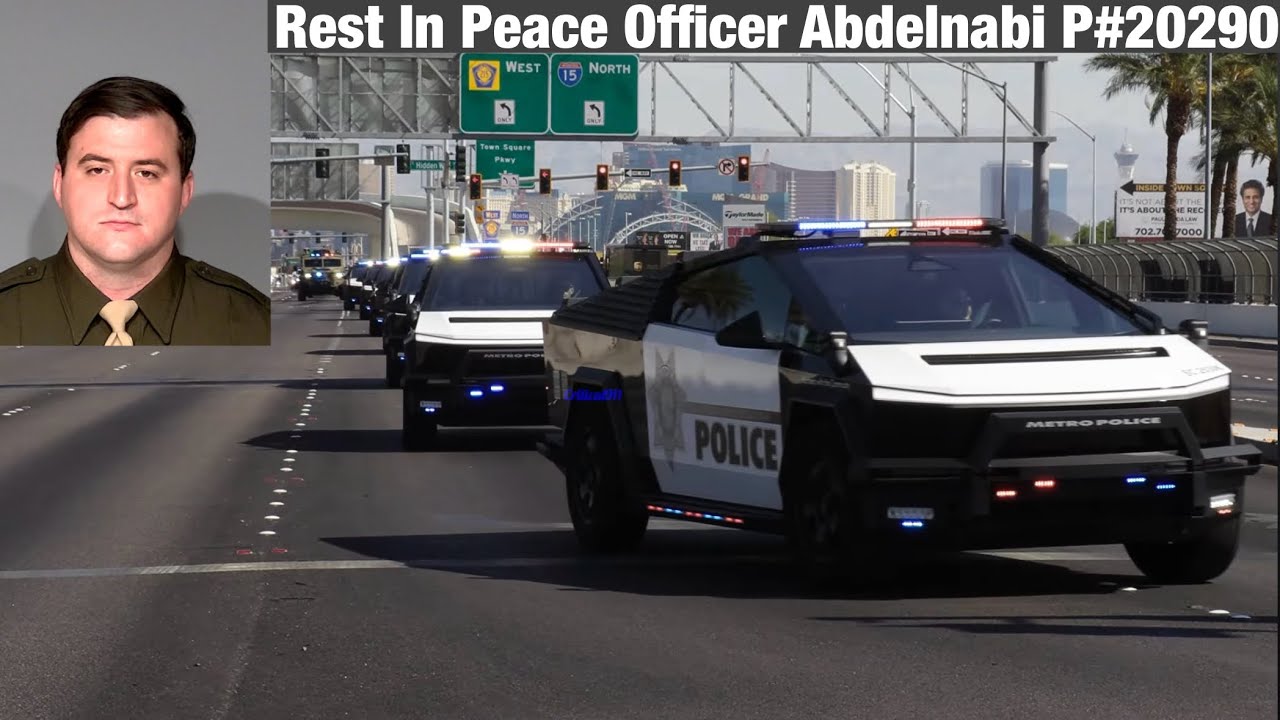 Funeral Procession For Officer Killed In Line Of Duty - Las Vegas Metro Police Officer Abdelnabi